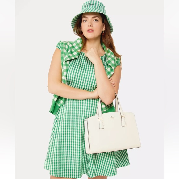 New Kate Spade Perry Medium Satchel Saffiano Leather Meringue - Picture 2 of 5